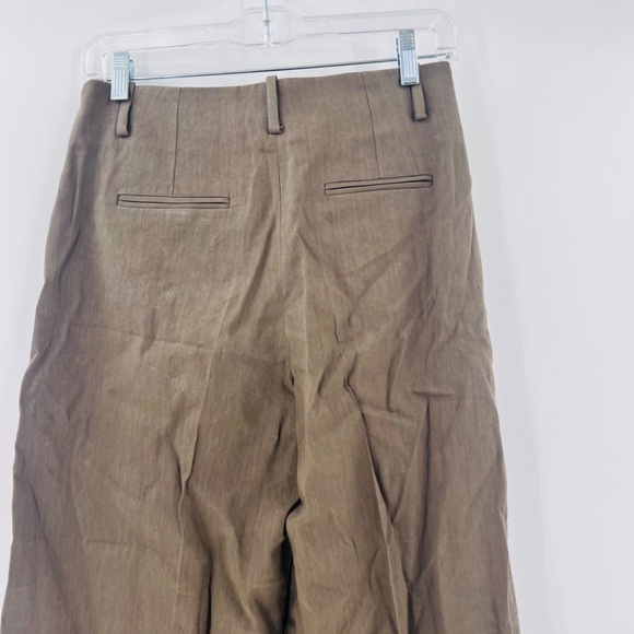 MANGO SELECTION SEAMLESS  SUIT PANTS KHAKI NEW USA 2 - Picture 8 of 12